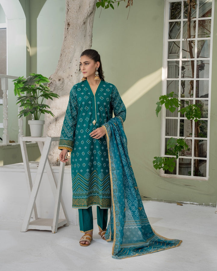 La Elise Women RTW Embroidered Lawn 3 Piece Suit 0000603 Zoya - Casual Collection