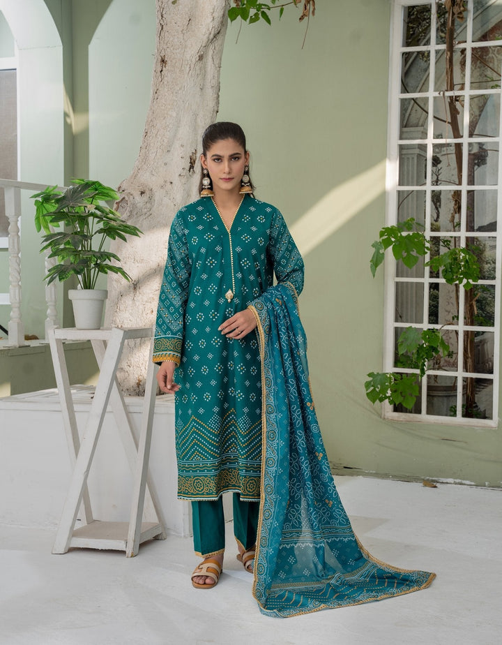 La Elise Women RTW Embroidered Lawn 3 Piece Suit 0000603 Zoya - Casual Collection