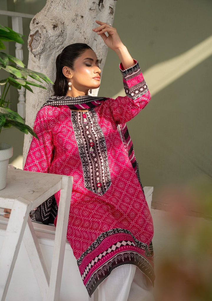 La Elise Women RTW Embroidered Lawn 3 Piece Suit 0000604 Safa - Casual Collection