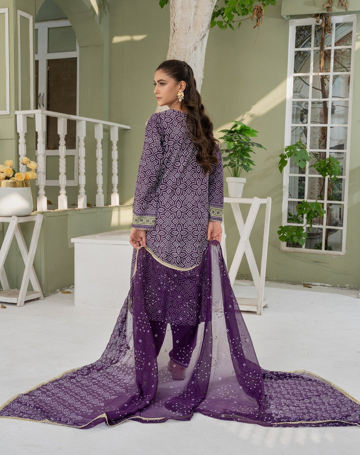 La Elise Women RTW Embroidered Lawn 3 Piece Suit 0000605 Anya - Casual Collection