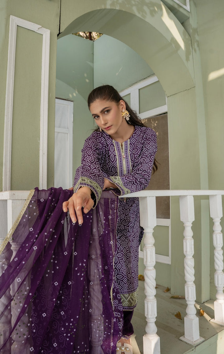 La Elise Women RTW Embroidered Lawn 3 Piece Suit 0000605 Anya - Casual Collection