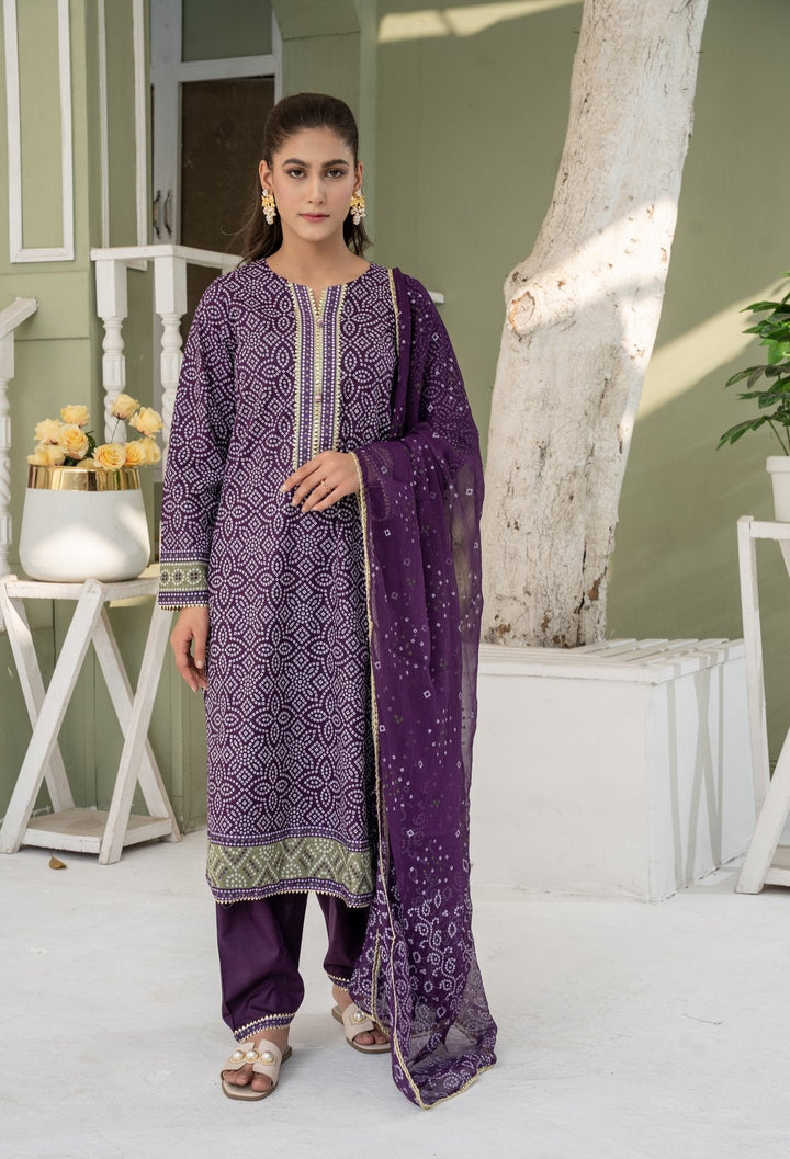 La Elise Women RTW Embroidered Lawn 3 Piece Suit 0000605 Anya - Casual Collection