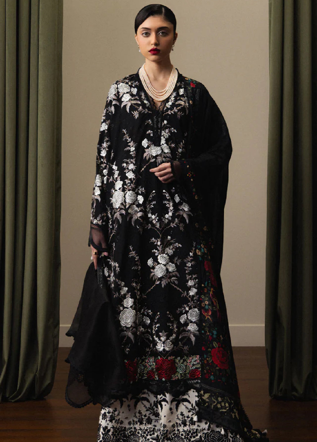 Satori by Zara Shahjahan Unstitched Embroidered Lawn 3 Piece Suit ZS26USL D-10 TAKUMI - Summer Collection