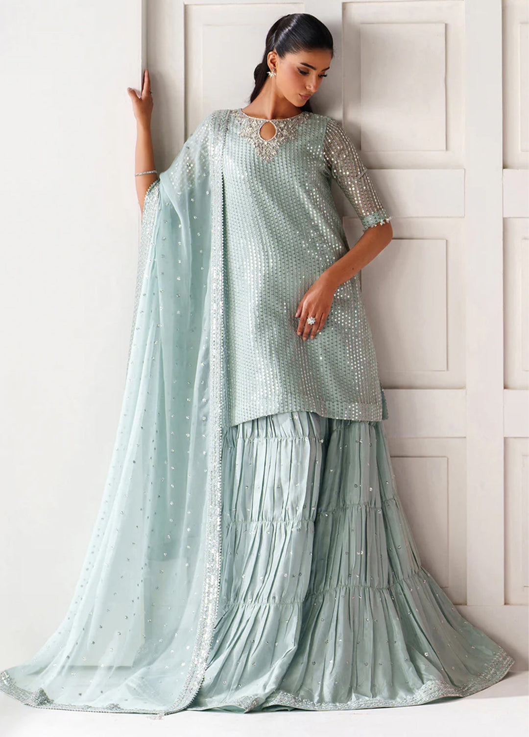 Chantelle by Baroque Unstitched Embroidered Chiffon 3 Piece Suit BQ26UCF UF-4389 - Festive Collection