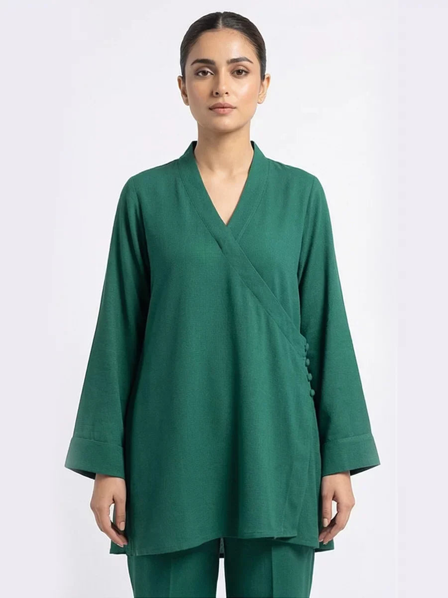 Salitex Women Solids Crepe 2 Piece Suit SS25PBC697 - Summer Collection