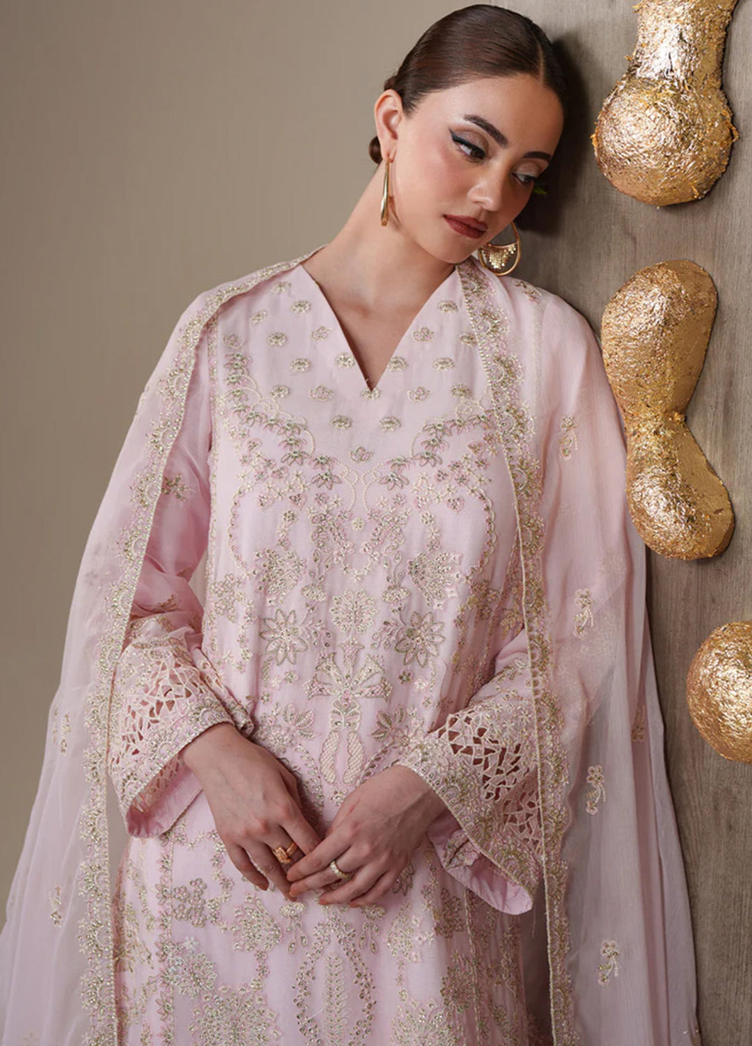 Nouvelle by Emaan Adeel Unstitched Embroidered Chiffon 3 Piece Suit EA26UNC Luxe - Festive Collection