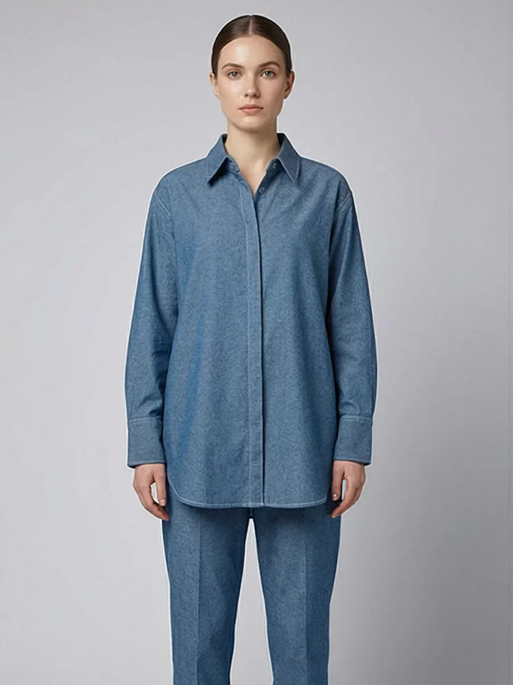 Salitex Women Solids Denim 1 Piece Shirt WP7L1PBE486 - Winter Collection