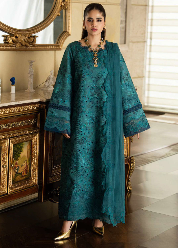 Carnation by Rang Rasiya Unstitched Embroidered Lawn 3 Piece Suit RR26UCL D16 LIARO - Eid Collection