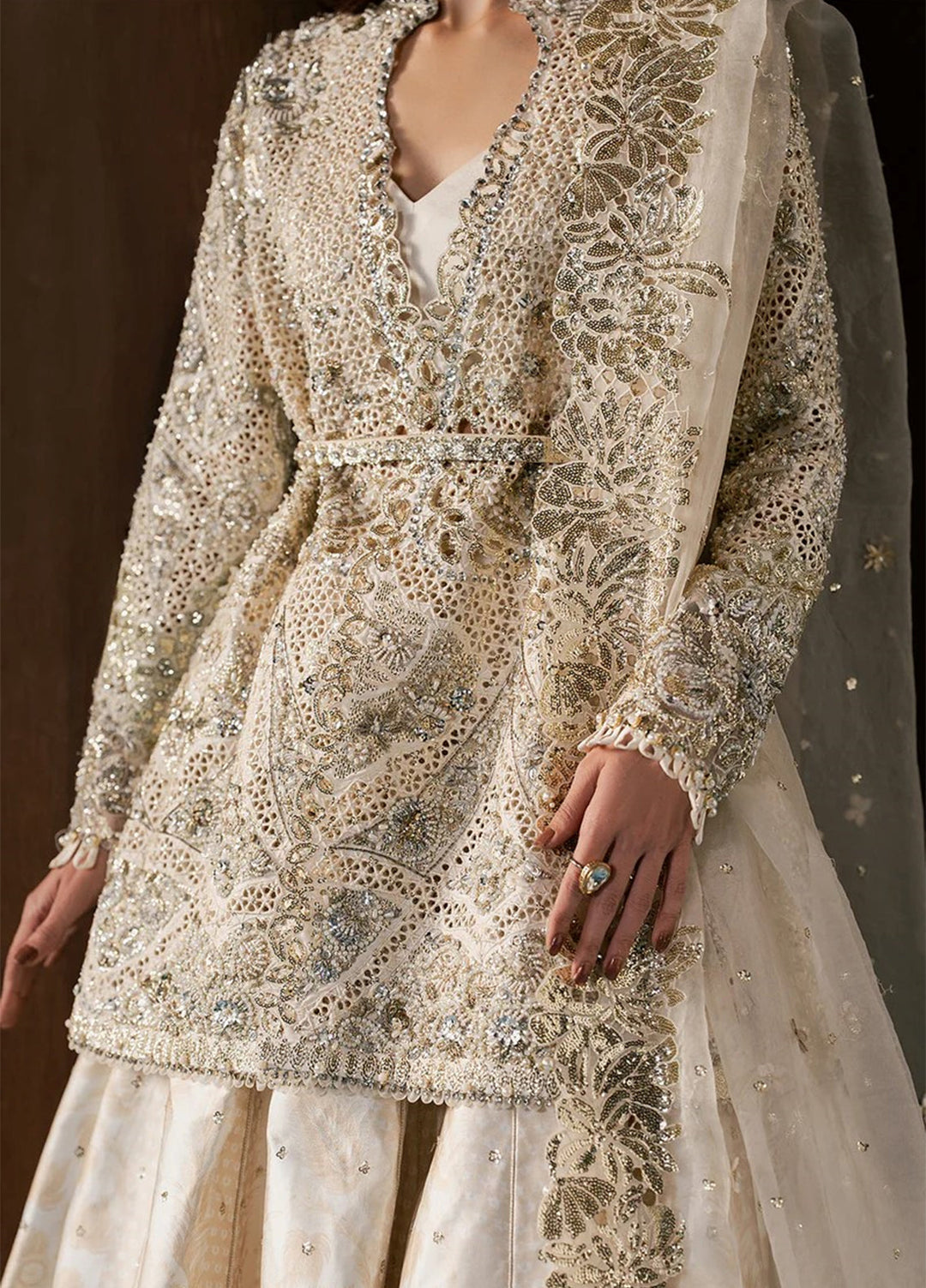 Hayat by Afrozeh Unstitched Raw Silk Embroidered Suits 3 Piece AF25HU AFH-25-05 ROHAVE - Festive Collection