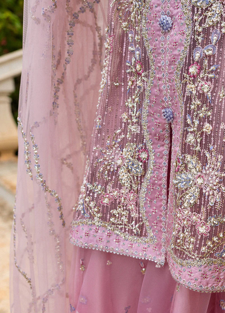 Inception by Mushq Embroidered Net Suits Unstitched 4 Piece MQ25IW D-05 Pretty In Pink - Wedding Collection