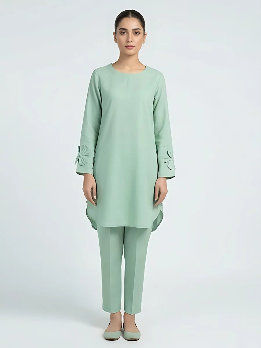 Salitex Women Solids Silk 2 Piece Suit WP7L2PBC052 - Summer Collection