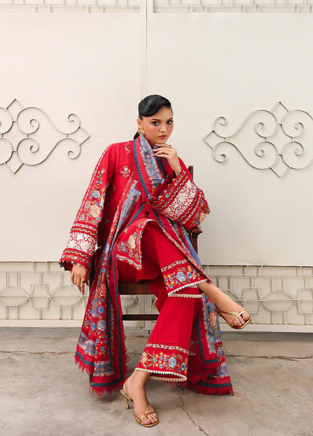 Lumina by Bin Ilyas Unstitched Embroidered Lawn 3 Piece Suit BI26UL L7 3B - Summer Collection