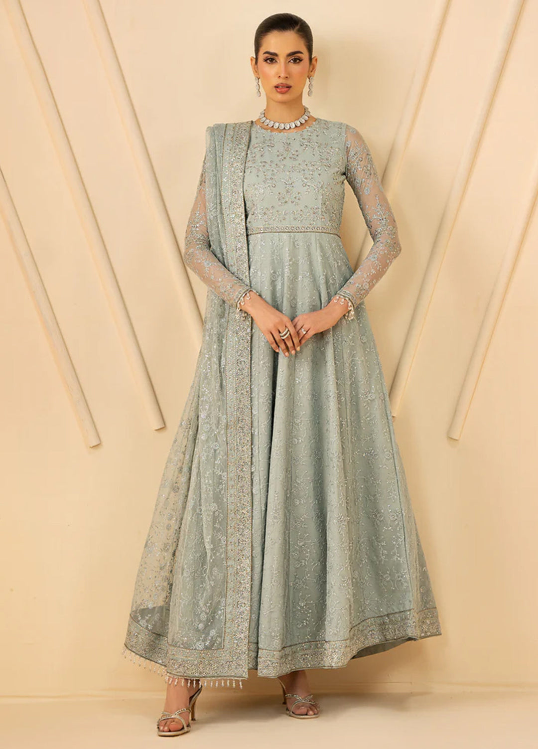 Riwayat by Zarif Unstitched Embroidered Net 3 Piece Suit ZR26URN ZRF-RC-06 MINTARA - Festive Collection