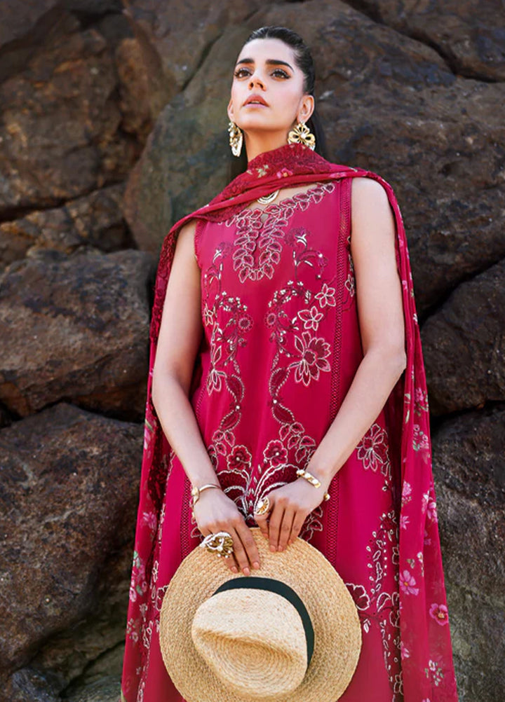 Saira Shakira Unstitched Embroidered Lawn 3 Piece Suit SSR26ULE SS-004A - Eid Collection