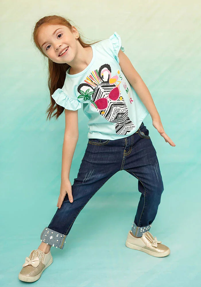 Ochre RTW Printed Cotton T-Shirt Girls 1 Piece OGK-205 - Summer Collection