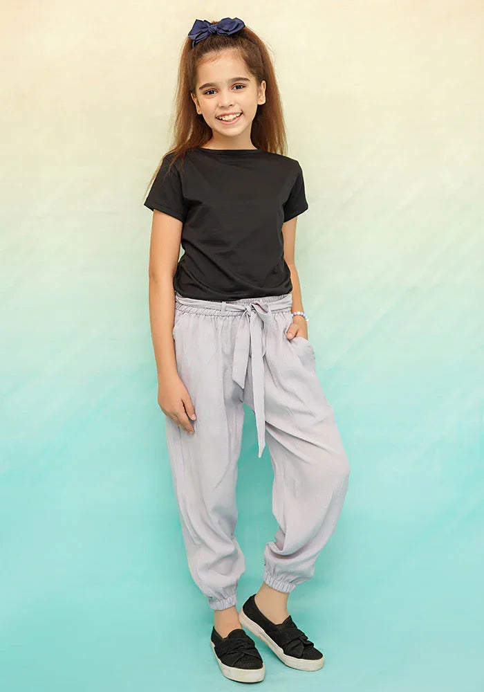 Ochre RTW Solids Cotton Jogger Pants Girls 1 Piece OWB-15 - Summer Collection