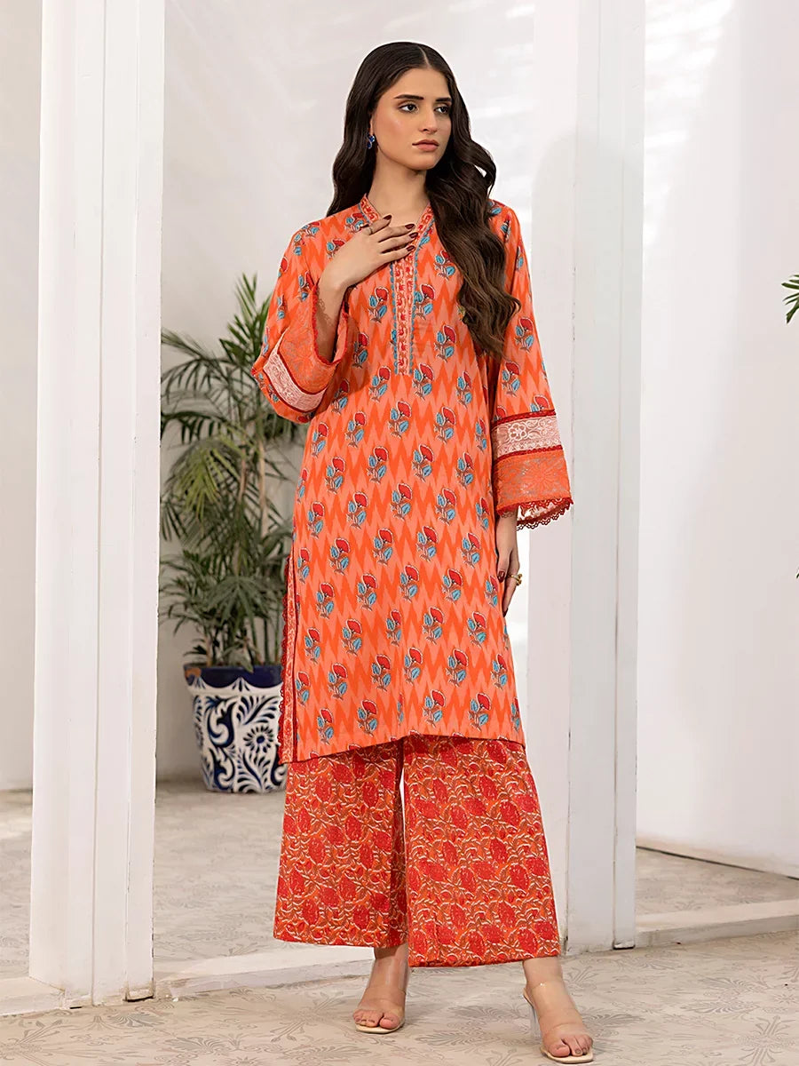 Salitex Women Printed Cross Hatch 2 Piece Suit SPL2PEC037 - Summer Collection