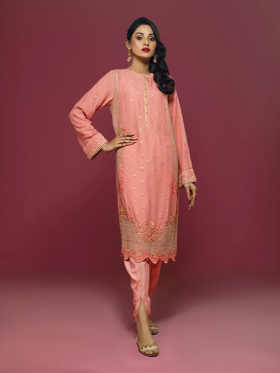 Salitex Women Embroidered Chiffon 2 Piece Suit LPS24LFT004 - Summer Collection