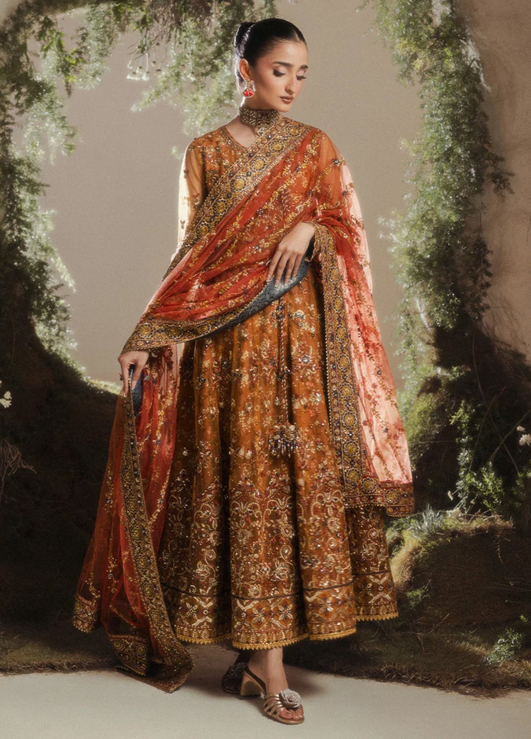Aik Shaam by AIK Atelier Unstitched Embroidered Net 3 Piece Suit AIK26UAS C2606 - Wedding Collection