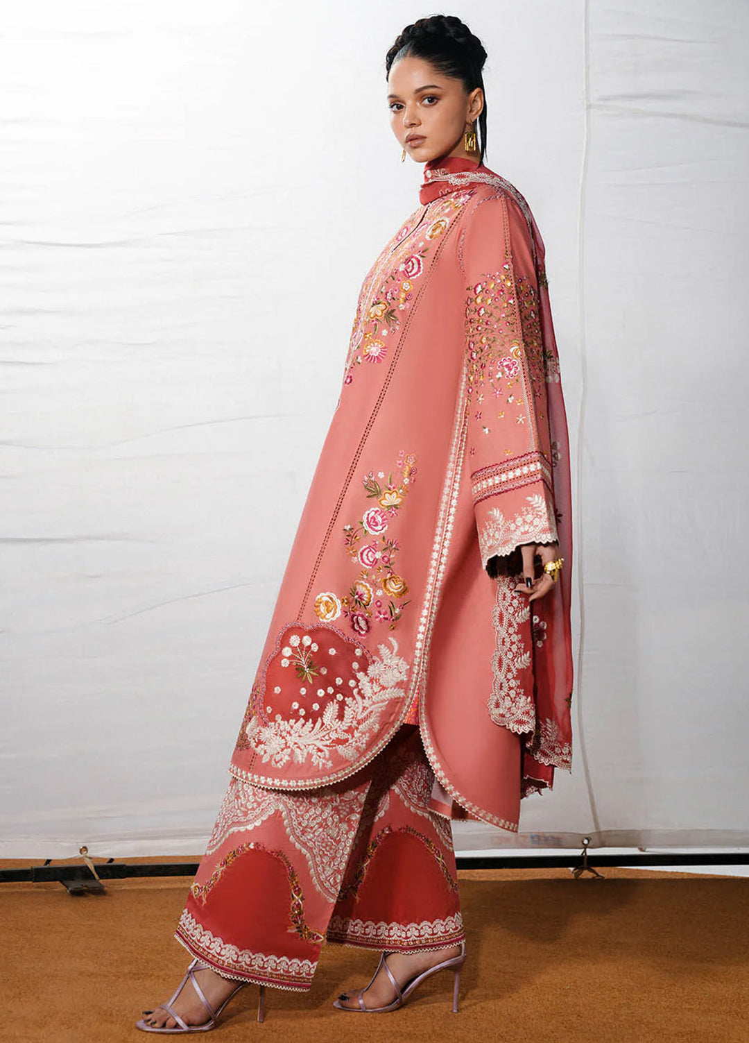 Jugnu by Hussain Rehar Unstitched Embroidered Cotton 3 Piece Suit HR26UJC DINAZ - Festive Collection