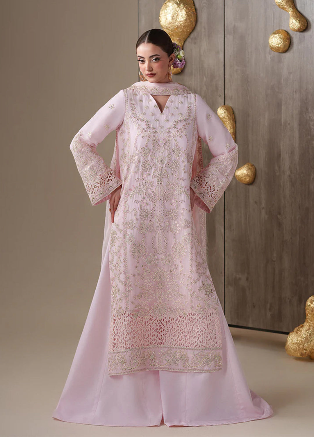 Nouvelle by Emaan Adeel Unstitched Embroidered Chiffon 3 Piece Suit EA26UNC Luxe - Festive Collection