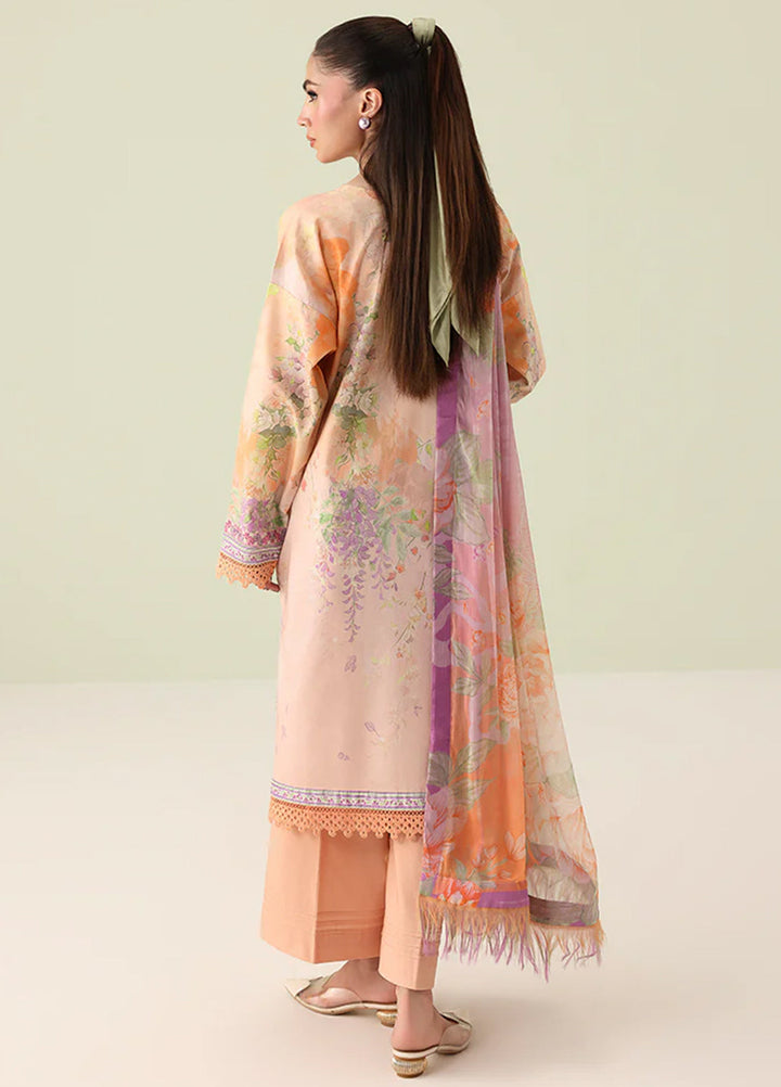 Rosette by Roheenaz Unstitched Lawn Embroidered 3 Piece Suit RNZ26UR Sunlit Fern-2B - Summer Collection