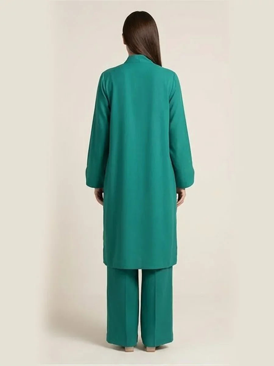 Salitex Women Solids Crepe 2 Piece Suit SS25PBC690-A - Summer Collection