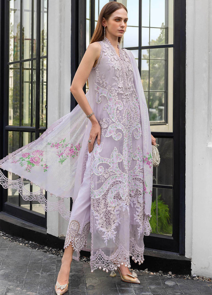 Maria B Unstitched Embroidered Lawn 3 Piece Suit MB26ULE D12 - Eid Collection