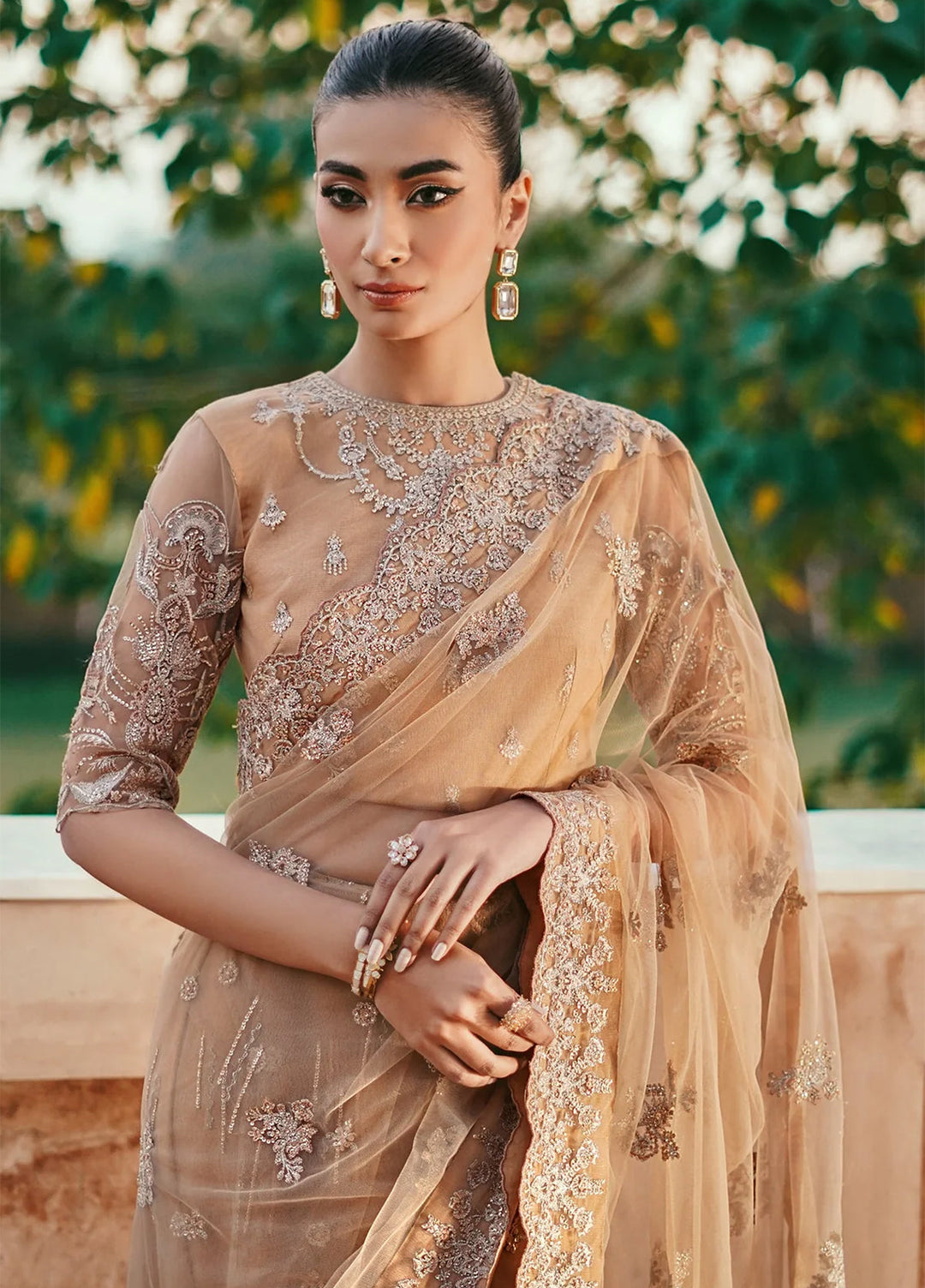 Florent Embroidered Organza Suits Unstitched 3 Piece FL25FU FL-07 - Formals Collection