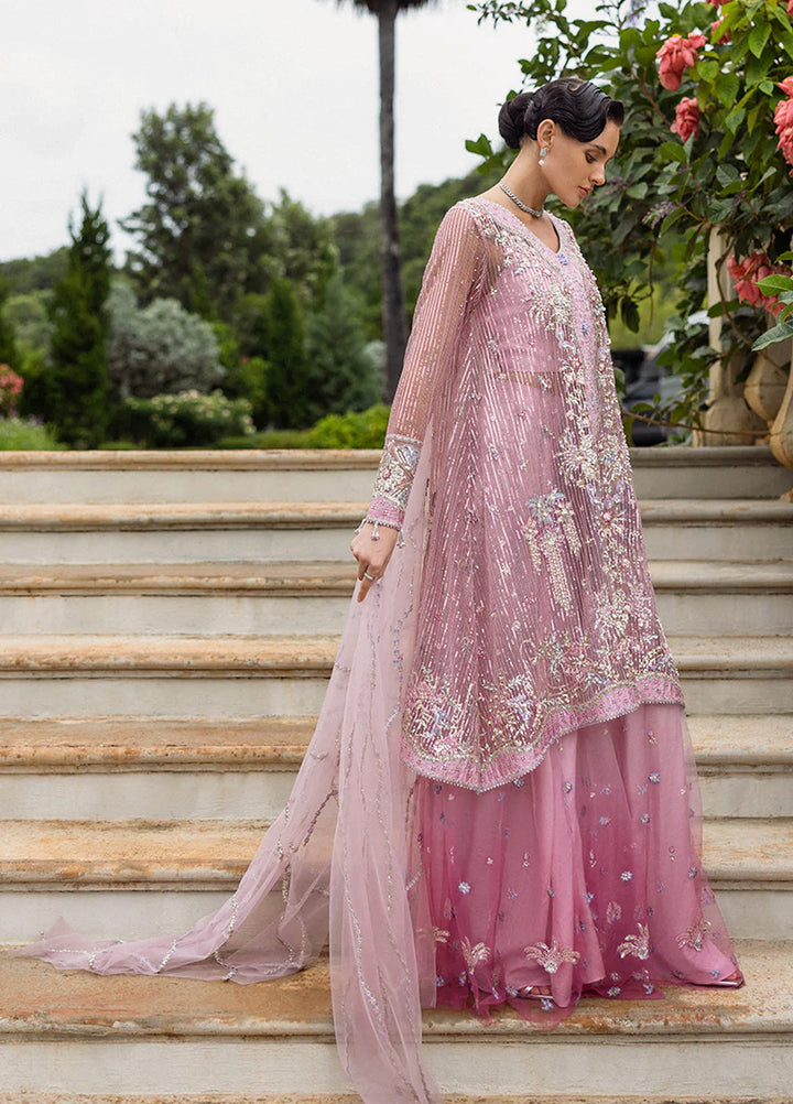 Inception by Mushq Embroidered Net Suits Unstitched 4 Piece MQ25IW D-05 Pretty In Pink - Wedding Collection