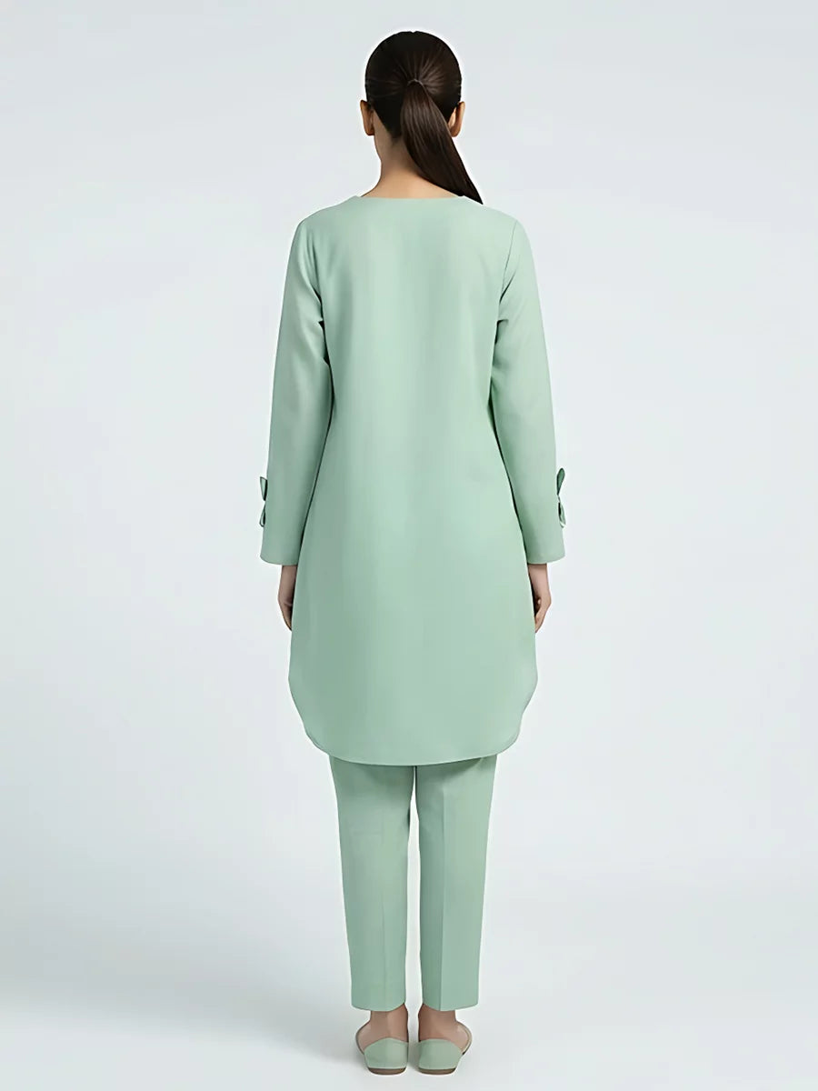 Salitex Women Solids Silk 2 Piece Suit WP7L2PBC052 - Summer Collection