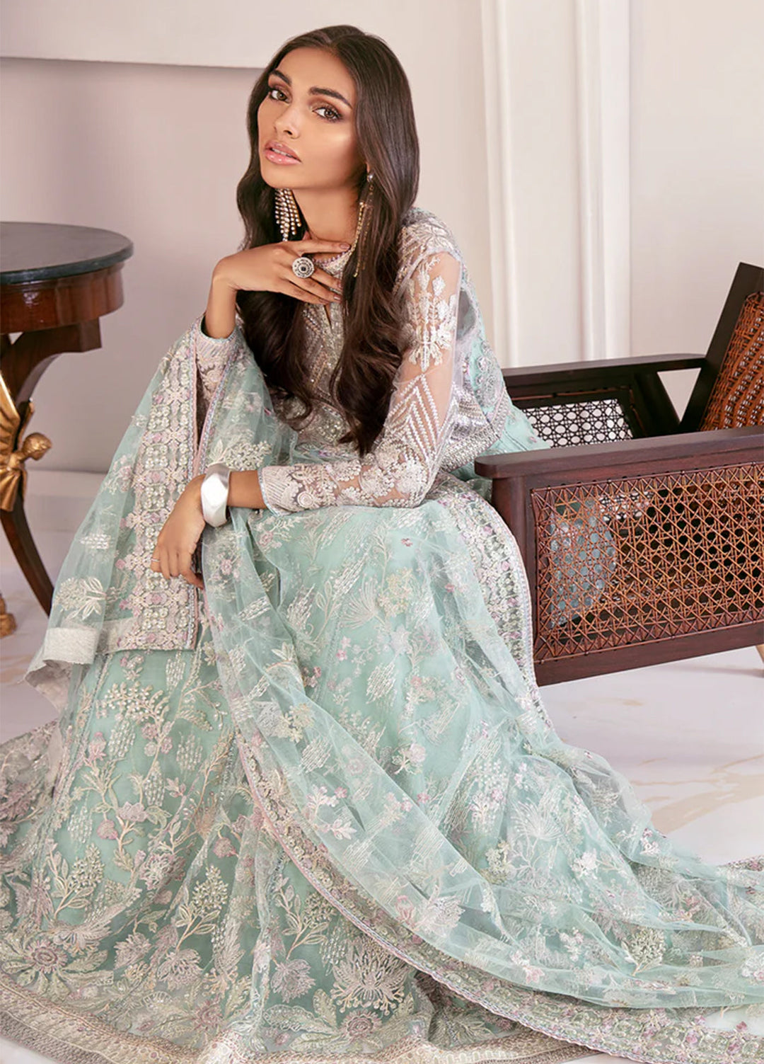 Chantelle by Baroque Unstitched Embroidered Net 3 Piece Suit BQ26UFC BQU-CH08-D10 - Festive Collection