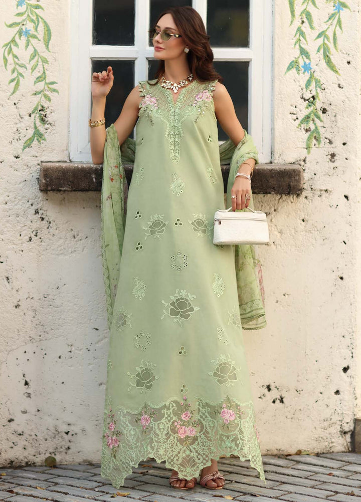 Noor Luxe by Saadia Asad Unstitched Embroidered Lawn 3 Piece Suit SA26UNL D-3A - Summer Collection