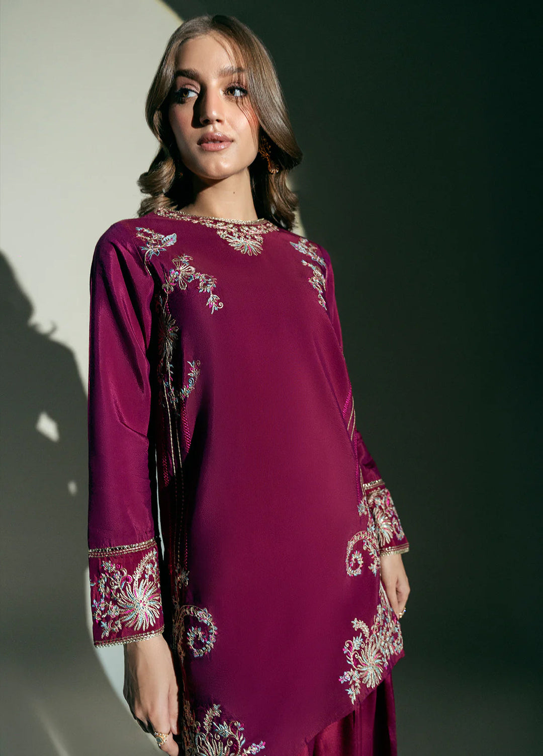 Sahane Pret Embroidered Raw Silk 3 Piece Suit ME 24008 Camilla