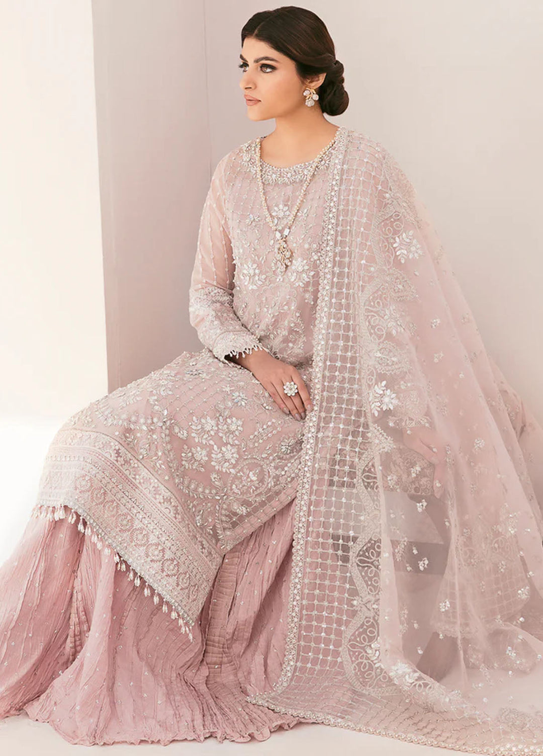 Chantelle by Baroque Unstitched Embroidered Chiffon 3 Piece Suit BQ26UCF CH11-D05 - Festive Collection
