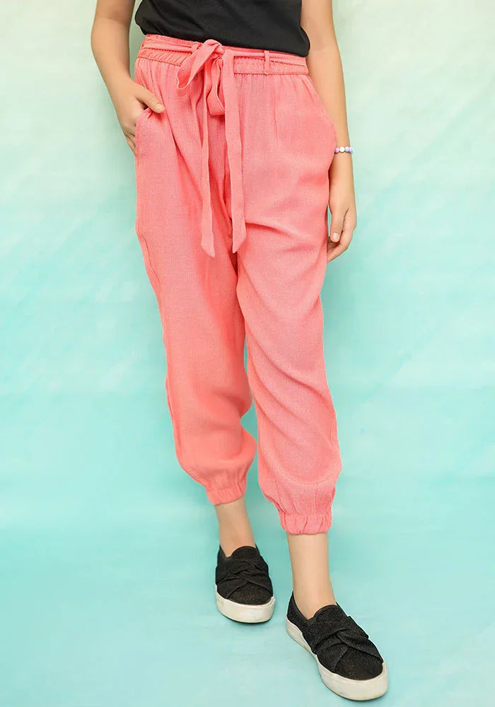 Ochre RTW Solids Cotton Jogger Pants Girls 1 Piece OWB-16 - Summer Collection
