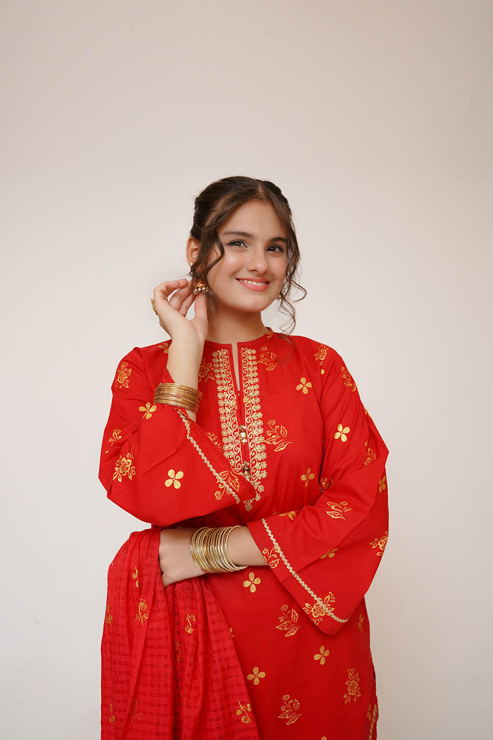 Senorita Girls RTW Printed Cotton 3 Piece Suit GBD-03442 Eid Collection