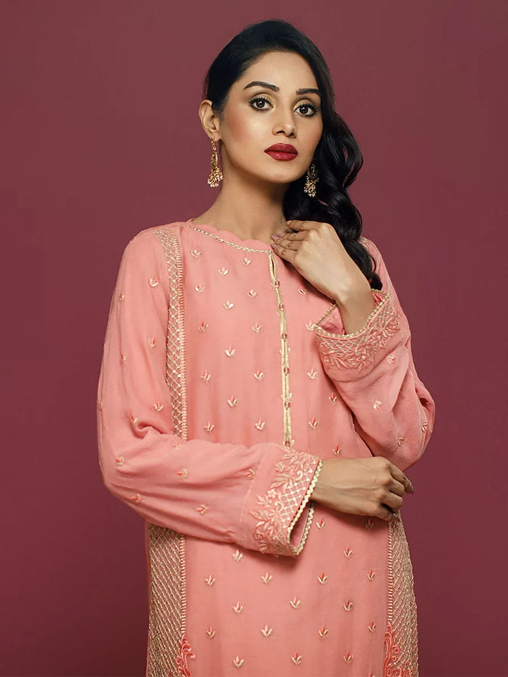 Salitex Women Embroidered Chiffon 2 Piece Suit LPS24LFT004 - Summer Collection