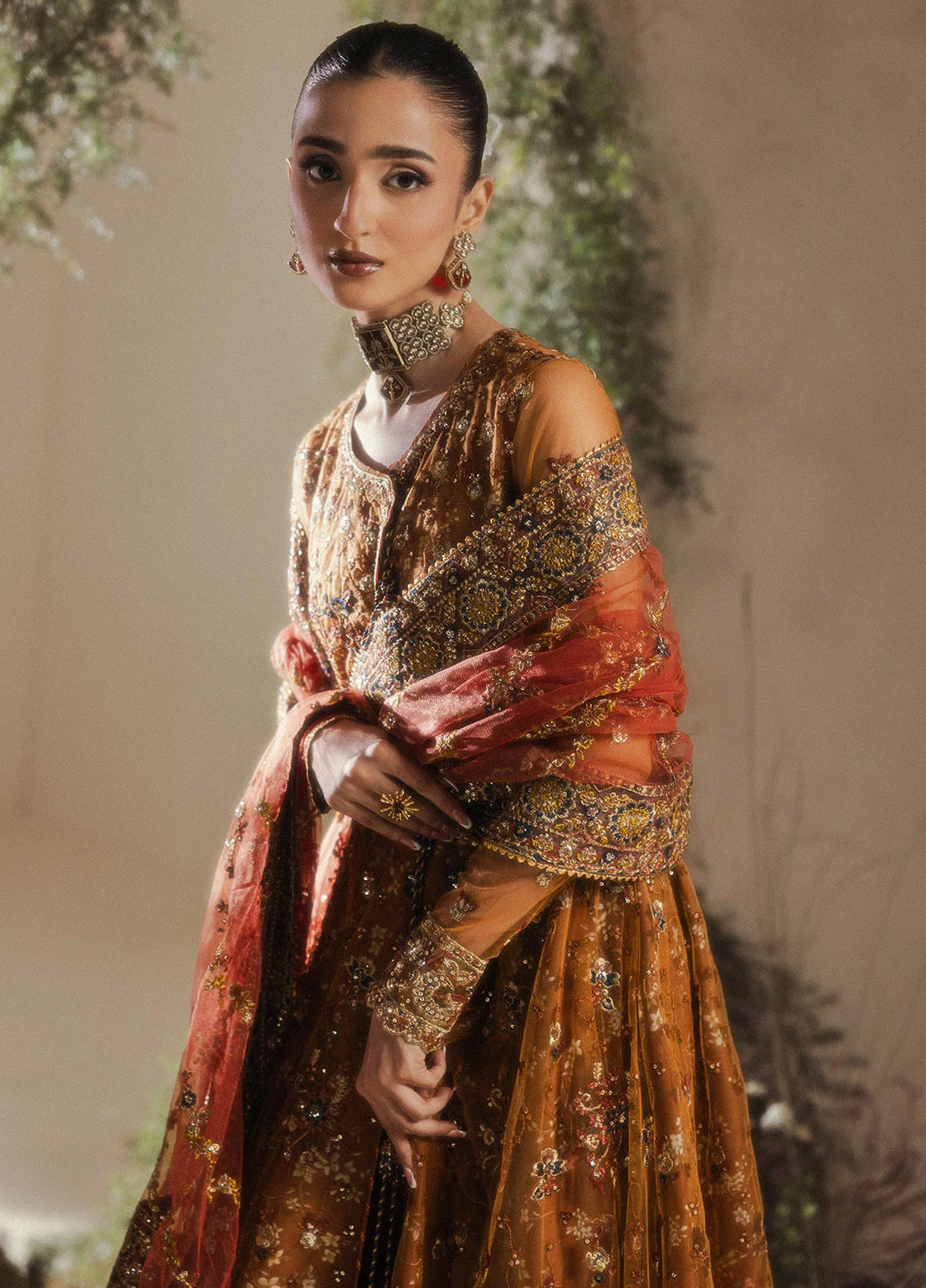 Aik Shaam by AIK Atelier Unstitched Embroidered Net 3 Piece Suit AIK26UAS C2606 - Wedding Collection
