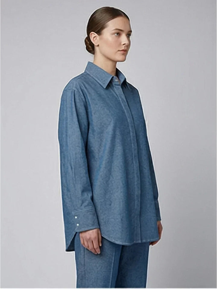 Salitex Women Solids Denim 1 Piece Shirt WP7L1PBE486 - Winter Collection