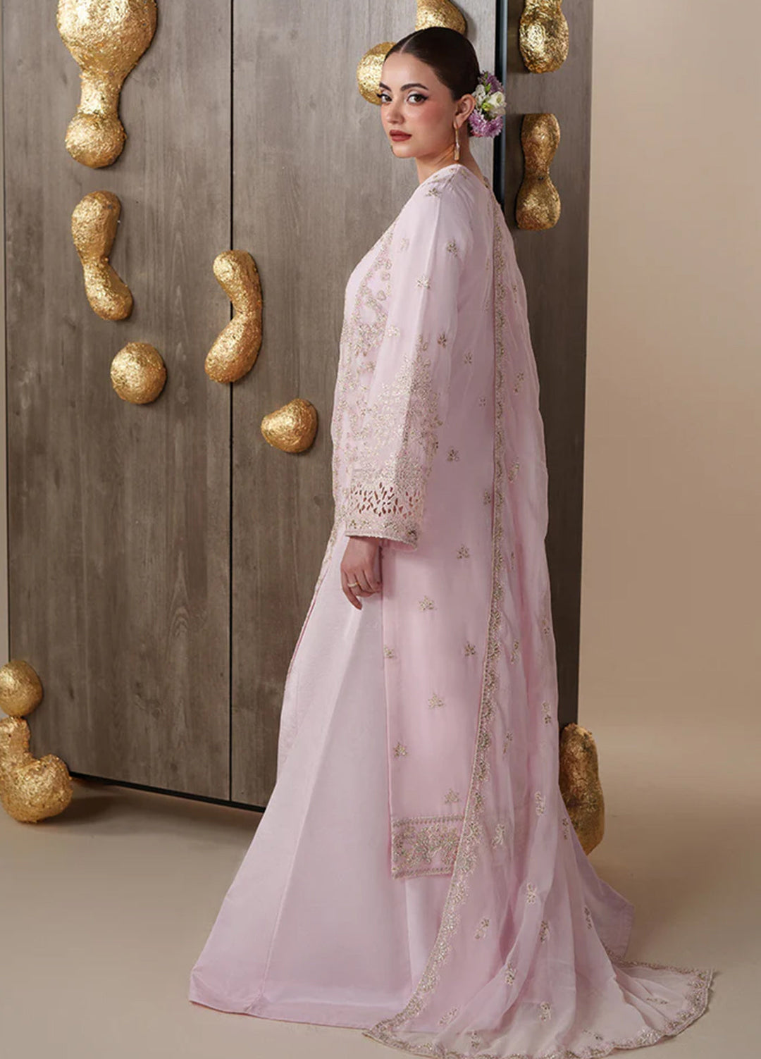 Nouvelle by Emaan Adeel Unstitched Embroidered Chiffon 3 Piece Suit EA26UNC Luxe - Festive Collection
