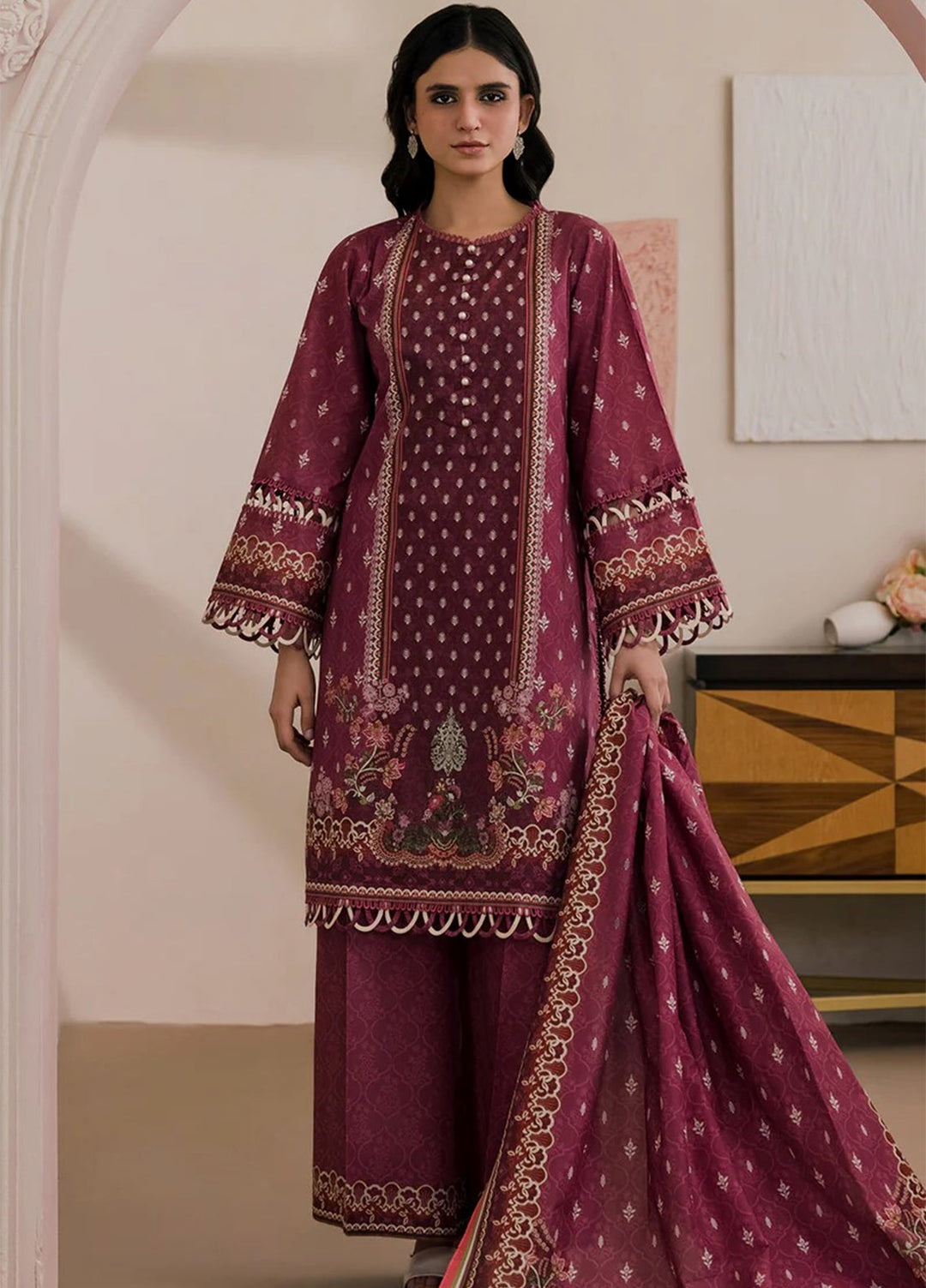 Zellbury Unstitched Printed Lawn 3 Piece Suit ZB26UC WUS26X31027 - Casual Collection