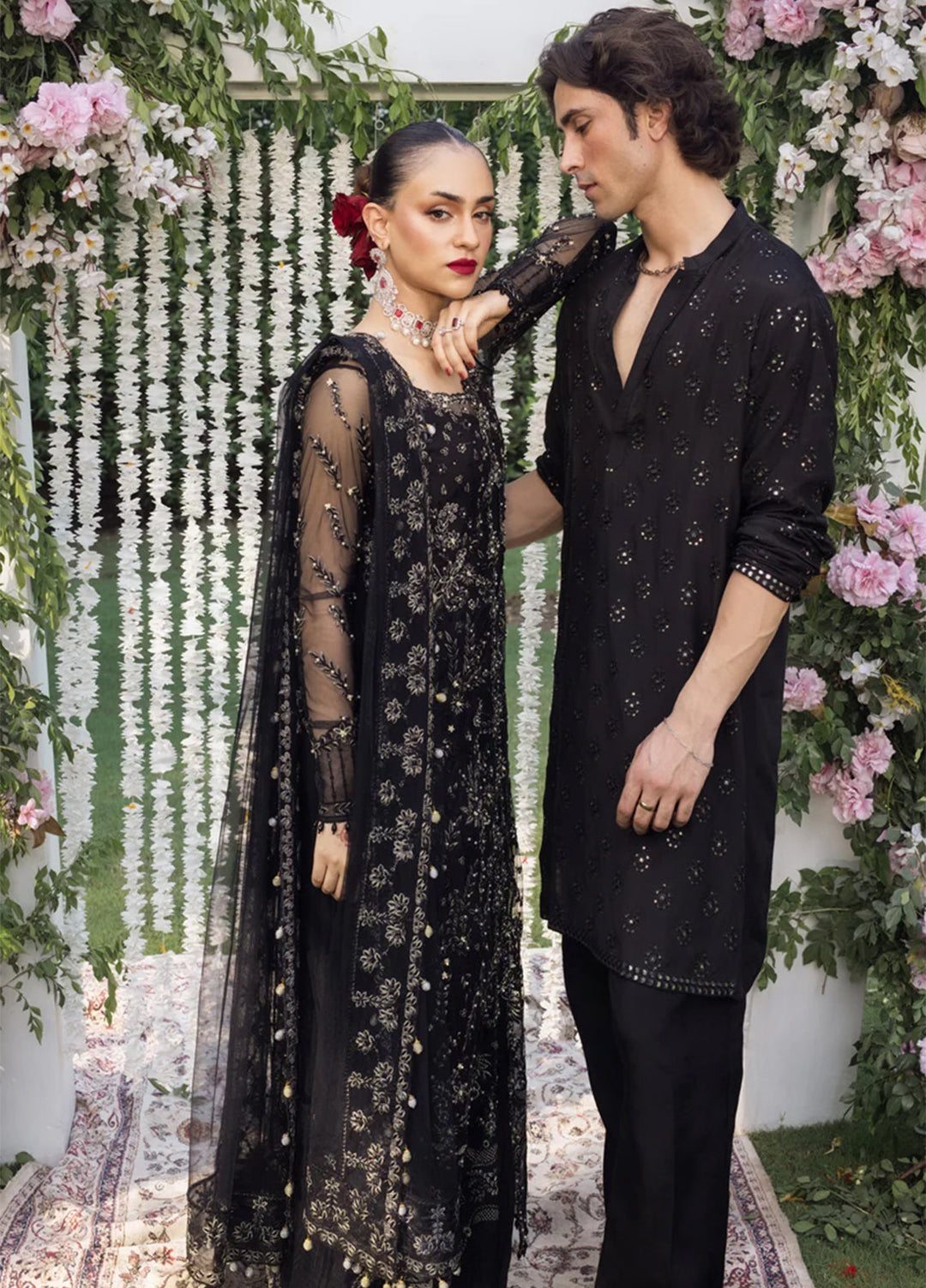 Rang Rasiya Embroidered Cotton Net Suits Unstitched 3 Piece RR25WF D-05 Natasha - Wedding Collections