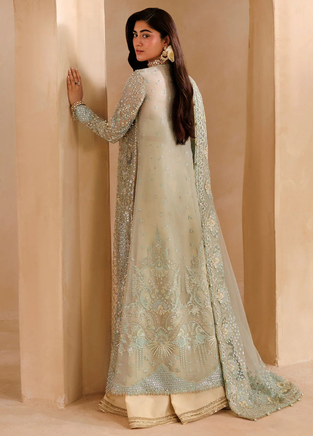 Sardinia Brides Unstitched Hand work Organza 3 Piece Suit SR26UB Elysia 1804 - Wedding Collection