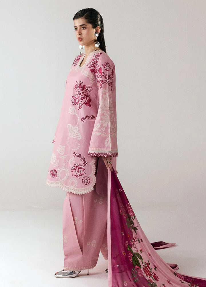 Jugnu by Hussain Rehar Unstitched Embroidered Cotton 3 Piece Suit HR26UCJ Nanya JUG-LD D#1284 - Eid Collection