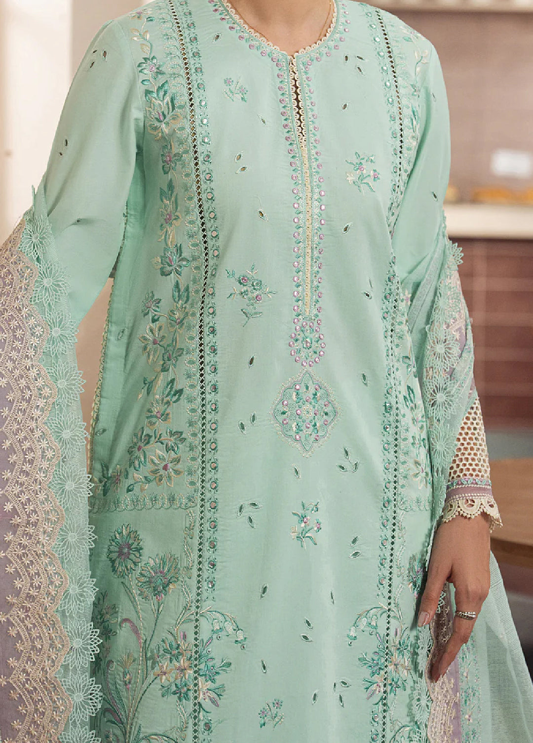 Brewed by Ayzel Unstitched Embroidered Lawn 3 Piece Suit AAF26UBL Affogato ZWU-0149-3PO - Festive Collection