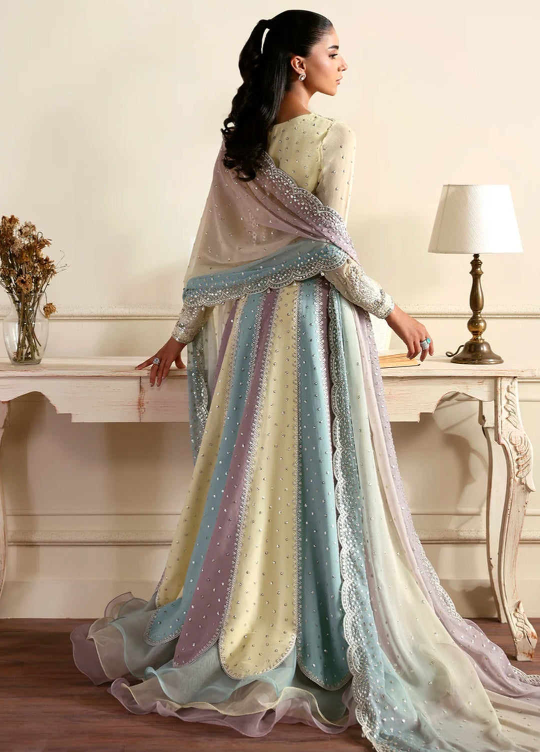Sirayya by Zarif Unstitched Embroidered Chiffon 3 Piece Suit ZR26US Sonal 01 - Wedding Collection