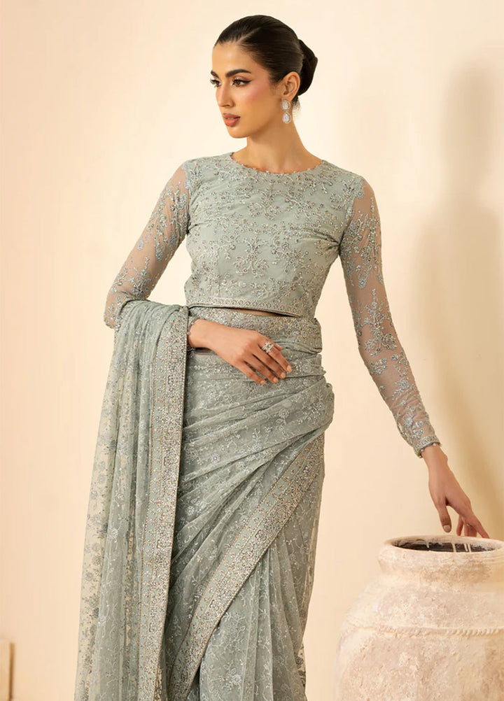 Riwayat by Zarif Unstitched Embroidered Net 3 Piece Suit ZR26URN ZRF-RC-06 MINTARA - Festive Collection