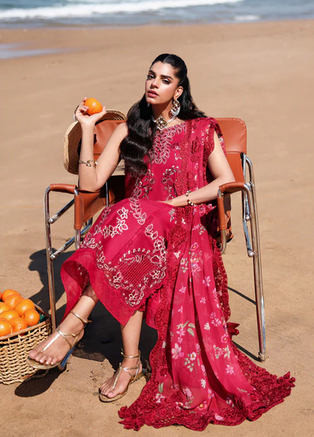 Saira Shakira Unstitched Embroidered Lawn 3 Piece Suit SSR26ULE SS-004A - Eid Collection