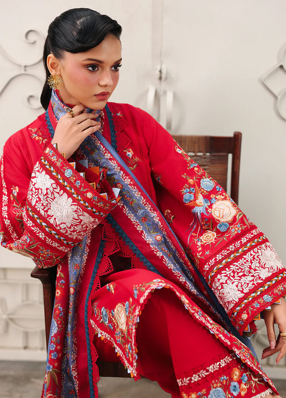 Lumina by Bin Ilyas Unstitched Embroidered Lawn 3 Piece Suit BI26UL L7 3B - Summer Collection